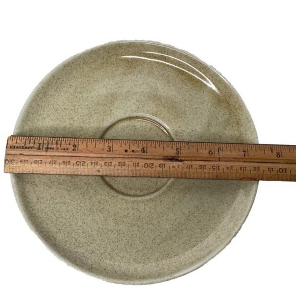 Coffee Mug With Saucers Latte Porcelain Italian Expresso Tan Set Of 2 - Picture 5 of 8